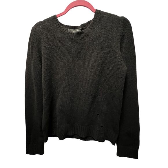 Skull Cashmere Sweater Women’s Size S in Black Destroyed Distressed Style - Picture 2 of 15